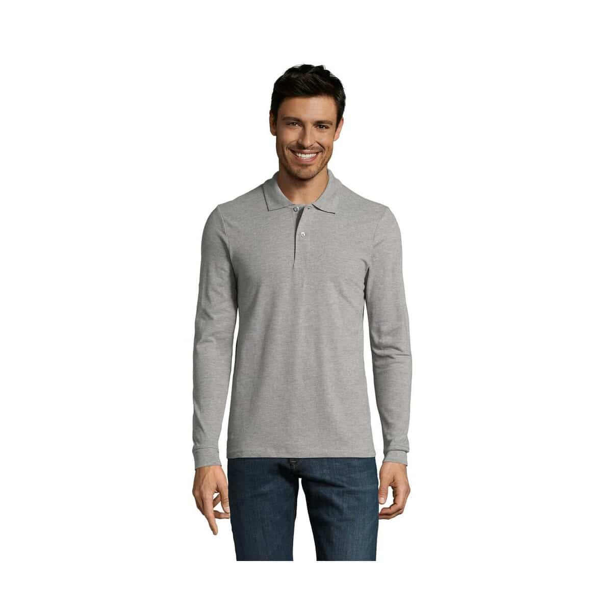 PERFECT MEN LSL POLO 180g PERFECT LSL MEN s02087-gy