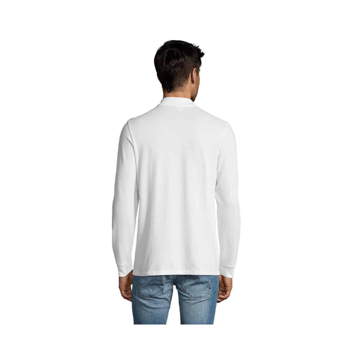 PERFECT MEN LSL POLO 180g PERFECT LSL MEN s02087-wh-back