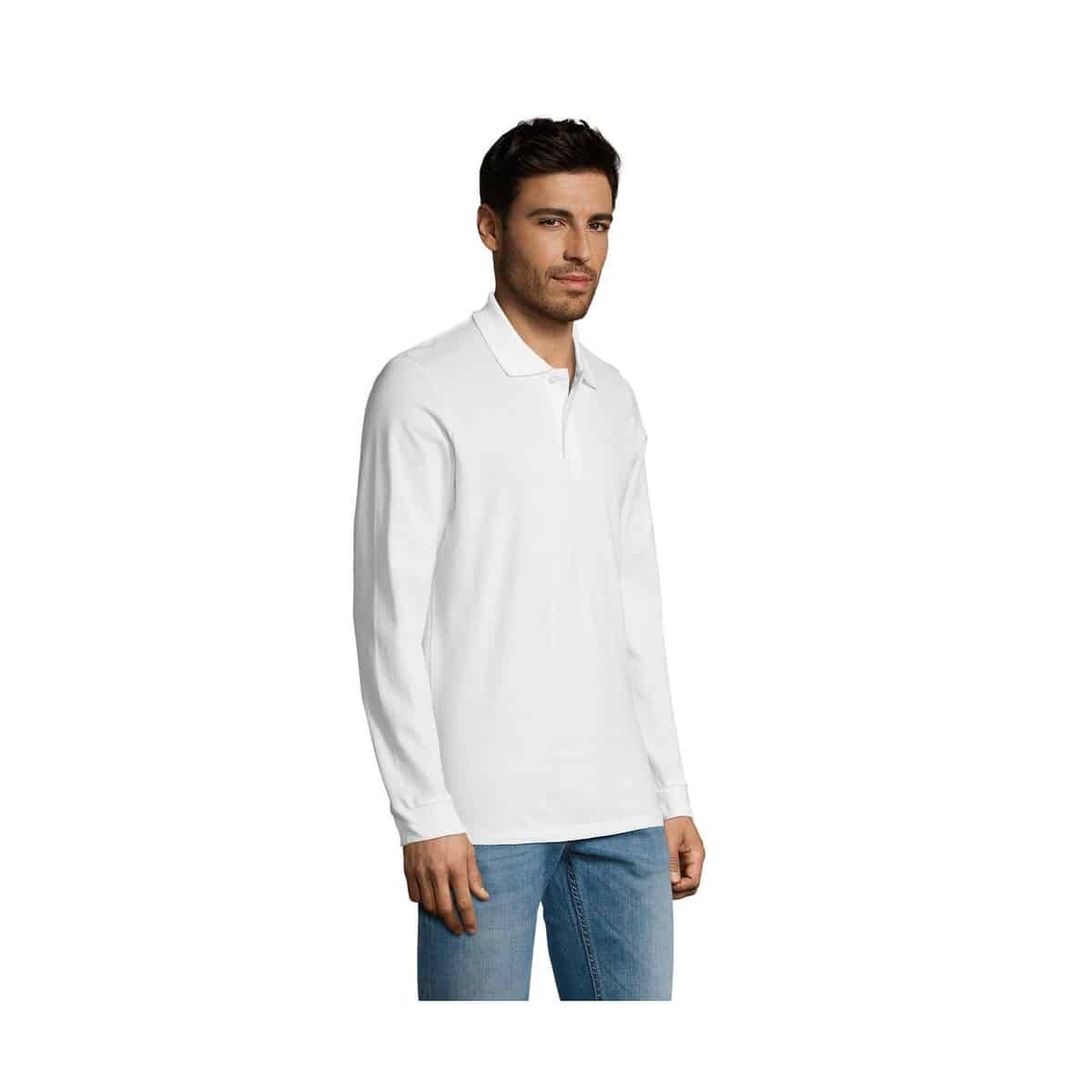 PERFECT MEN LSL POLO 180g PERFECT LSL MEN s02087-wh-side