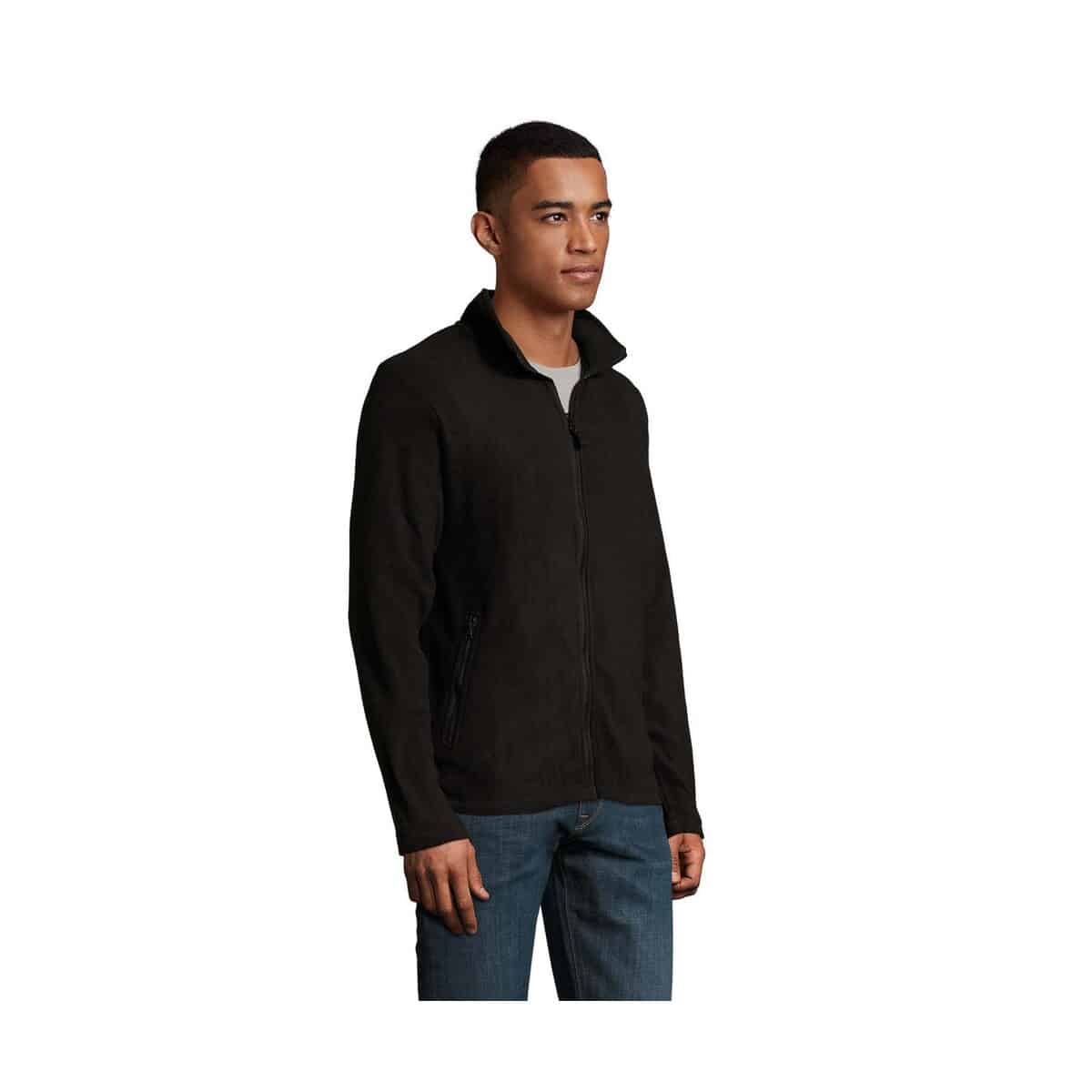 NORMAN Męski polar 220g NORMAN MEN s02093-bk-side
