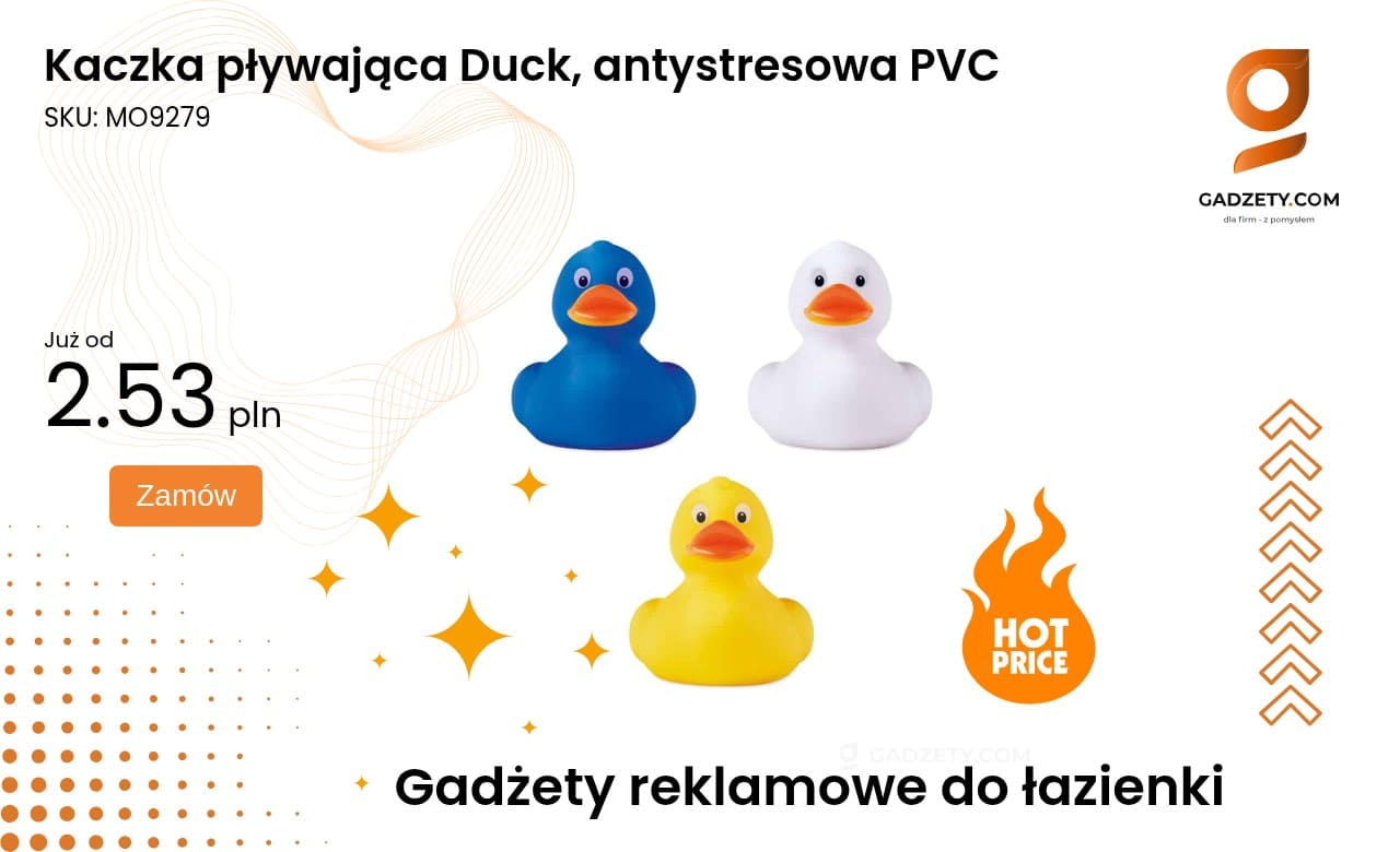 Kaczka pływająca Duck, antystresowa PVC Kaczka pływająca Duck, antystresowa z PVC