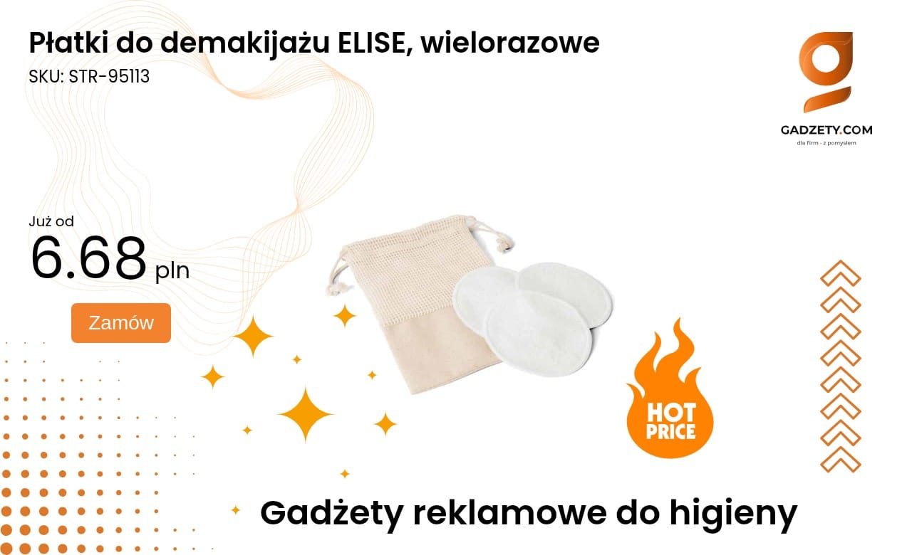 Płatki do demakijażu ELISE, wielorazowe Wielorazowe płatki do demakijażu ELISE