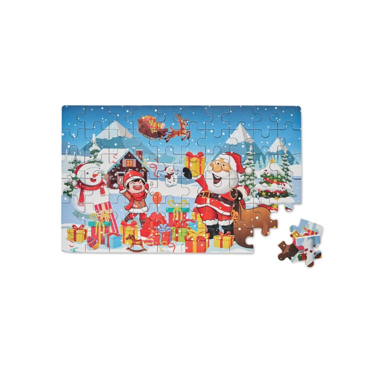 Świąteczne, drewniane puzzle PAZURU cx1507-00-side