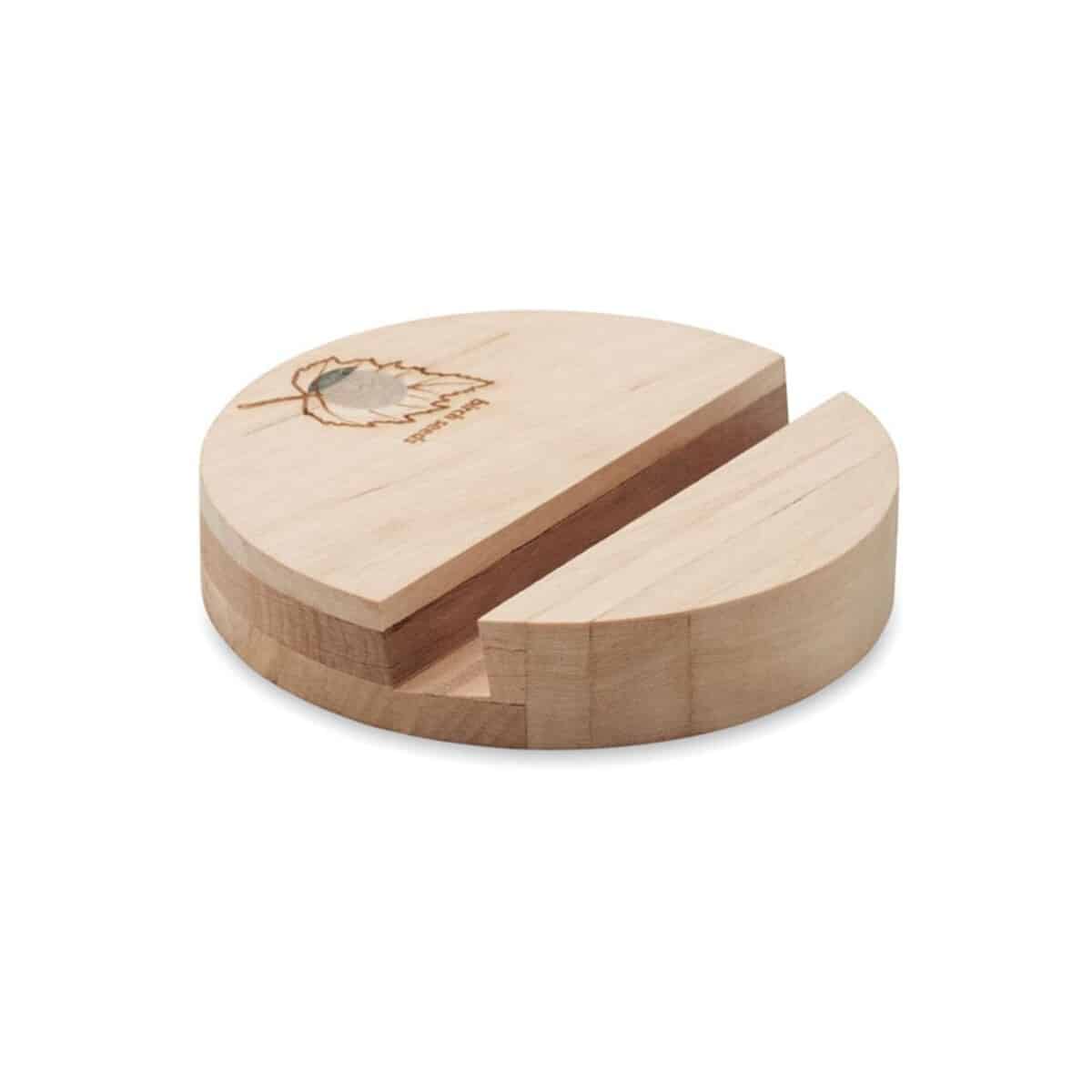 Stojak na telefon brzozowy GROW ROUND STAND mo6691-40-open
