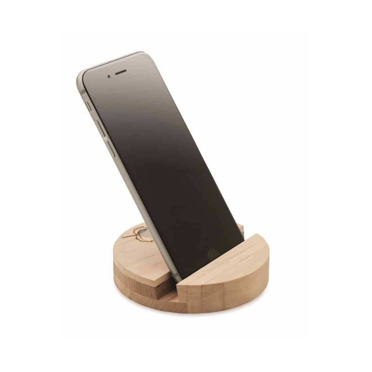 Stojak na telefon brzozowy GROW ROUND STAND mo6691-40-side